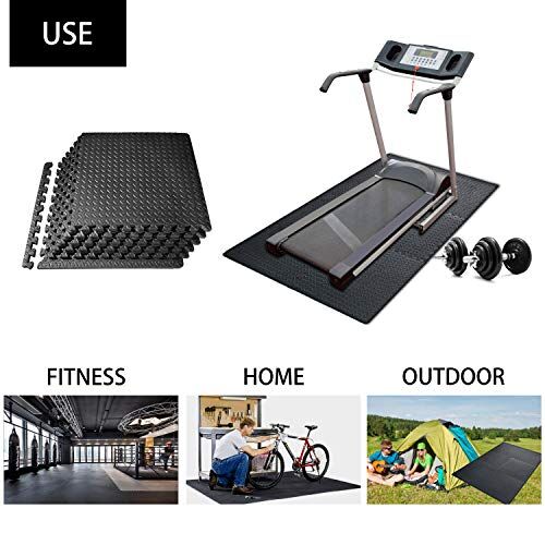 PROIRON Extra Thick 2cm Gym Floor Mats Large 60 X 60cm Interlocking Floor Tiles Gym Flooring Mats Home Garage Flooring Supplies