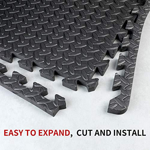 PROIRON Extra Thick 2cm Gym Floor Mats Large 60 X 60cm Interlocking Floor Tiles Gym Flooring Mats Home Garage Flooring Supplies