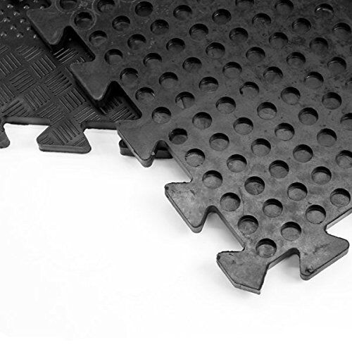 Easimat Rubber Interlocking Gym Garage Mats Heavy Duty x four mats branded 290 Flooring Supplies